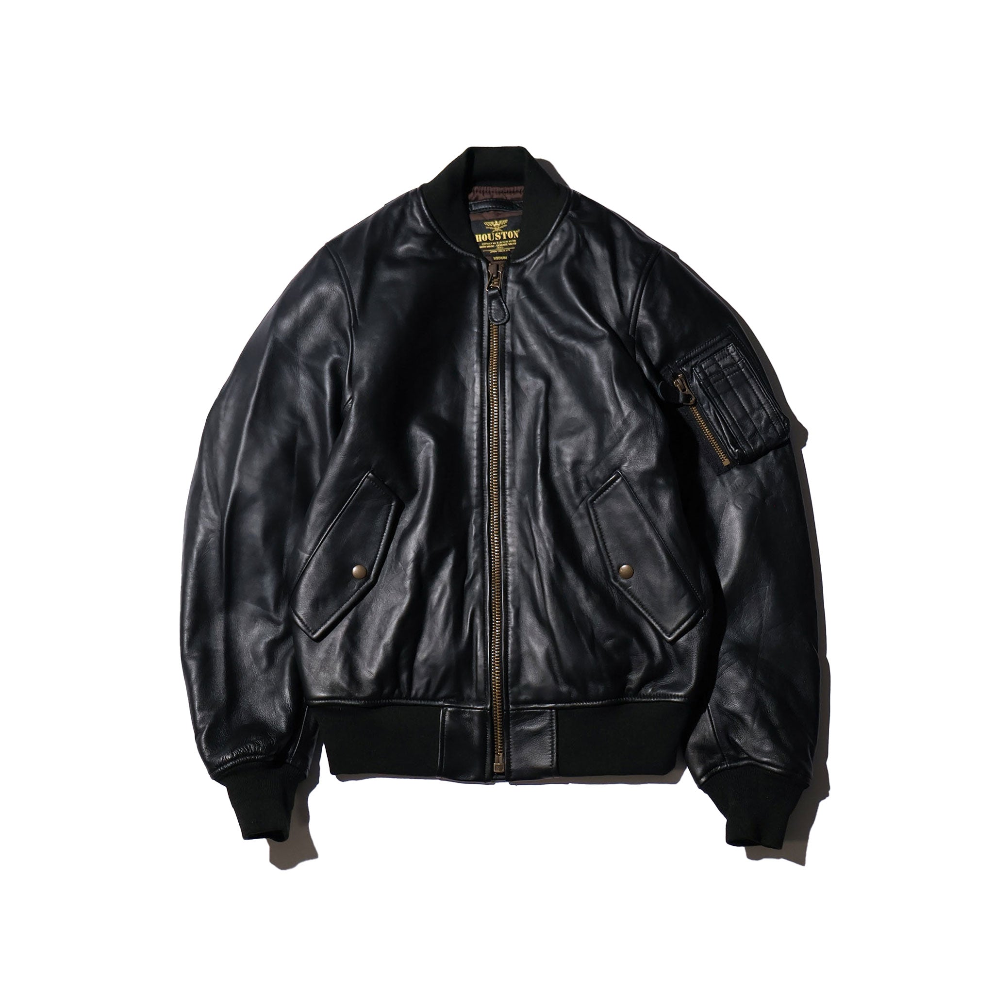HOUSTON LEATHER MA-1 FLIGHT JACKET 38 size / ヒューストン シープ