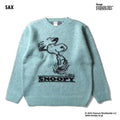 HOUSTON / 22346 PEANUTS MOHAIR WOOL SWEATER (SNOOPY) SAX&GRAY - TRUTH