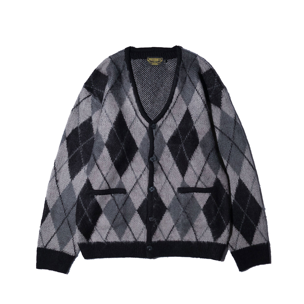 UNIVERD72 / 22444 MOHAIR TOUCH CARDIGAN (ARGYLE)