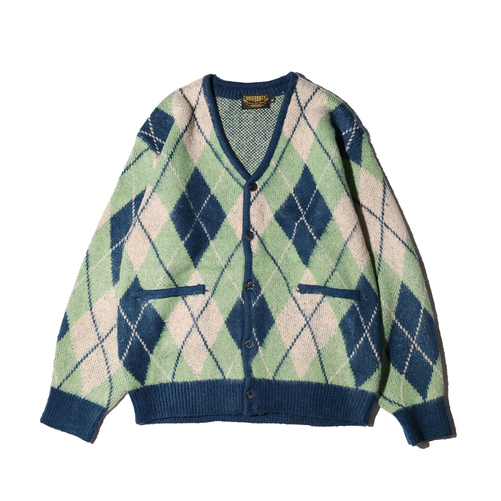 UNIVERD72 / 22444 MOHAIR TOUCH CARDIGAN (ARGYLE)
