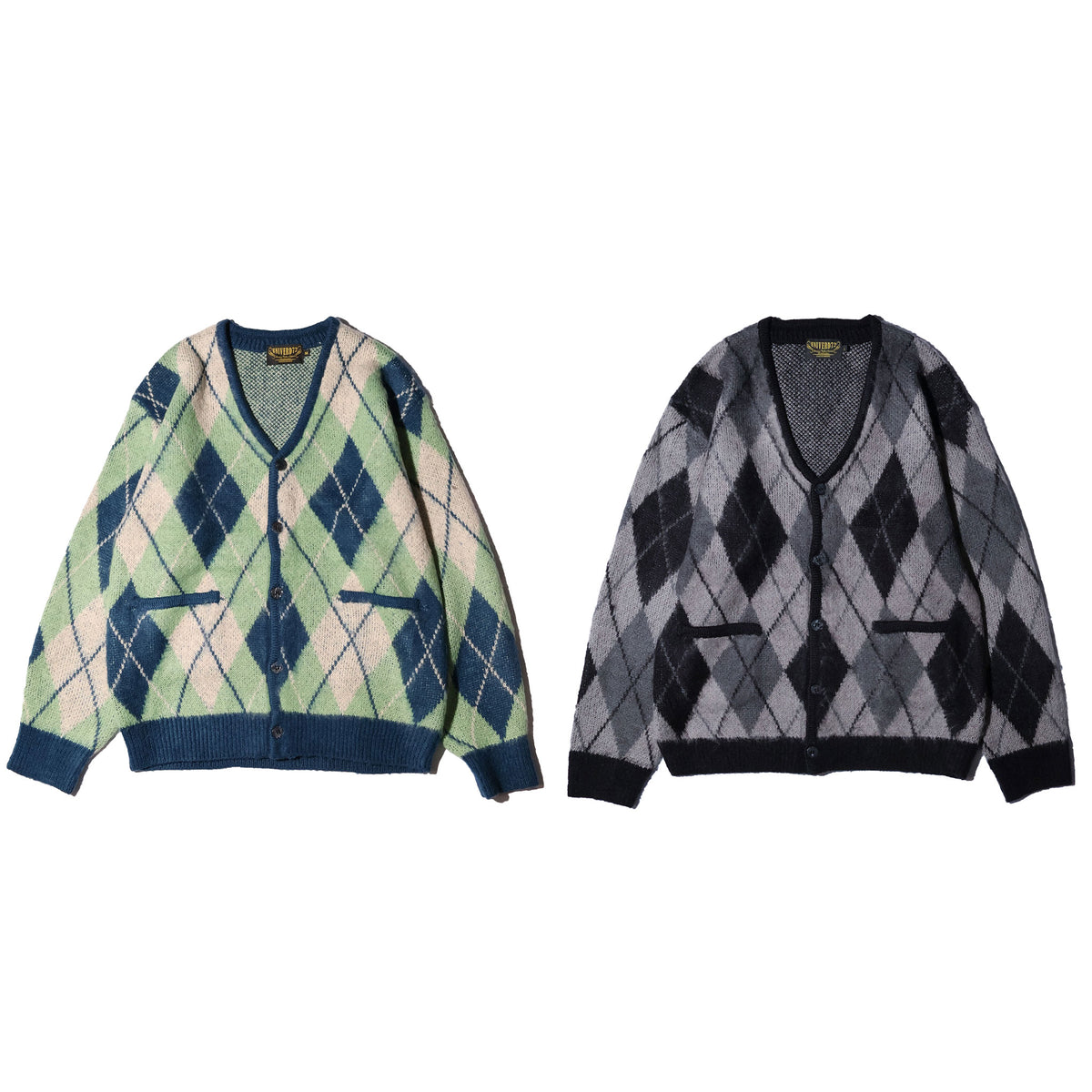 UNIVERD72 / 22444 MOHAIR TOUCH CARDIGAN (ARGYLE)