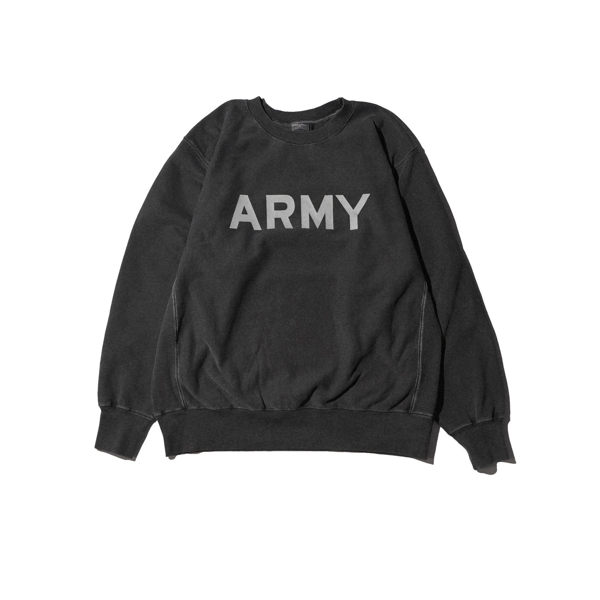 HOUSTON / 22344 PIGMENT R/W SWEAT SHIRT (ARMY) BLACK