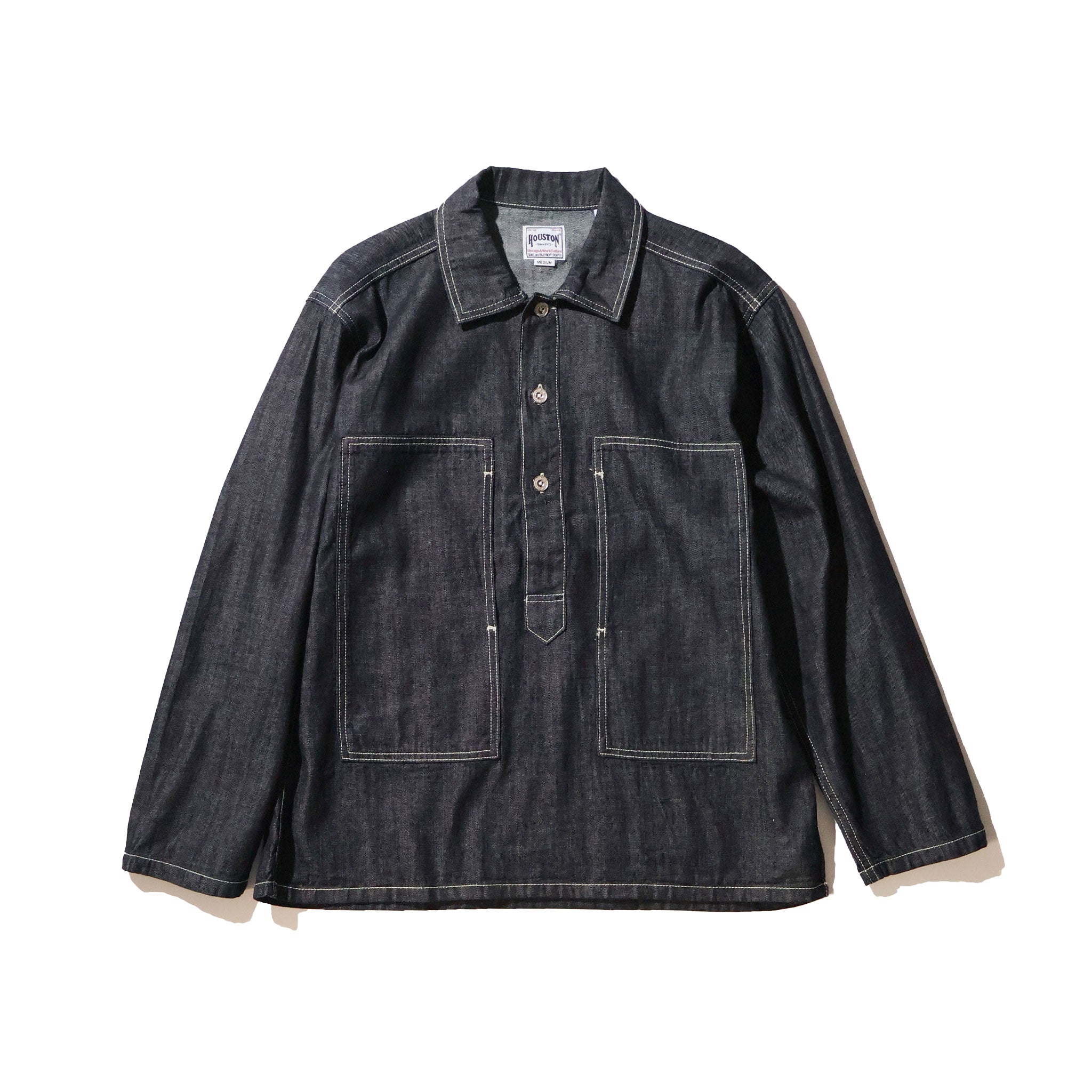 HOUSTON / 40696  DENIM PULLOVER SHIRT USA COTTON