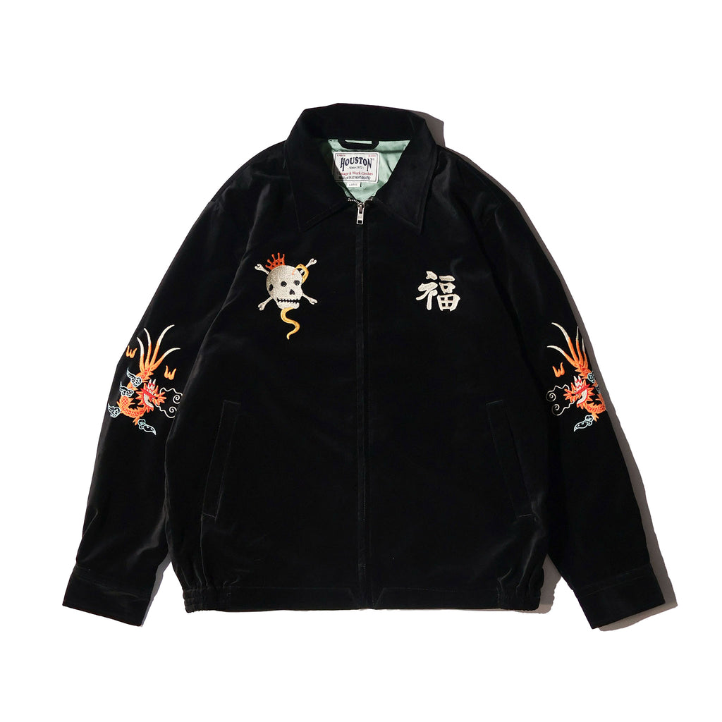 HOUSTON / 51641 VELVETEEN VIETNAM JACKET (SKULL)