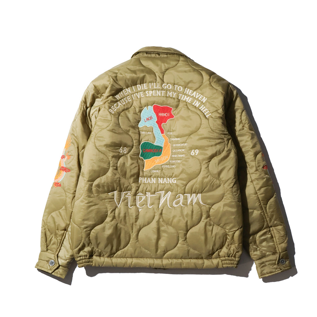 HOUSTON / 51512 NYLON VIETNAM JACKET OLIVE (MAP)
