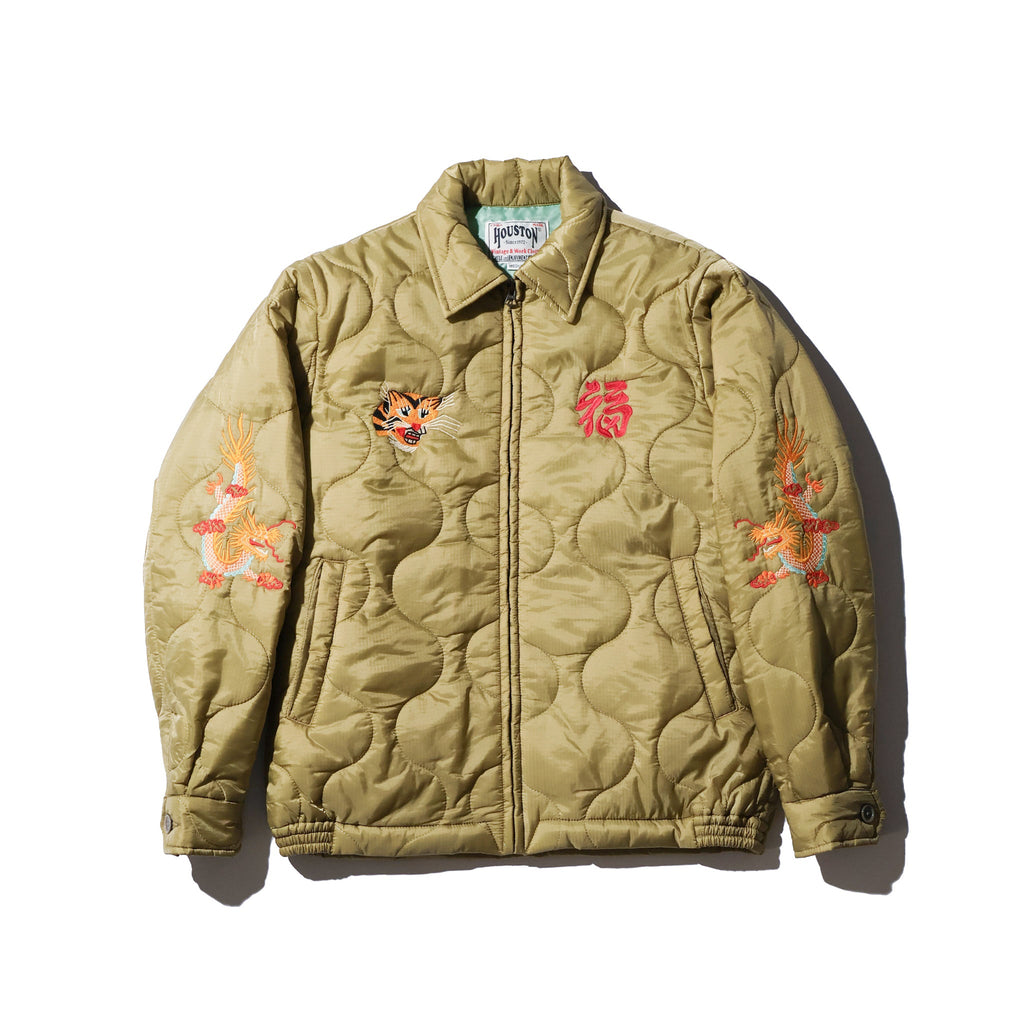 HOUSTON / 51512 NYLON VIETNAM JACKET OLIVE (MAP)