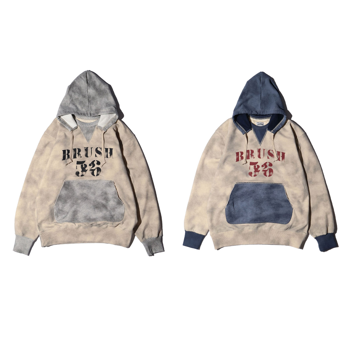 HOUSTON / 22461 TWO TONE SWEAT HOODIE (BRUSH)