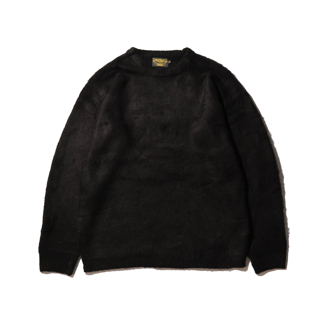 UNIVERD72 / 22327 MOHAIR TOUCH CREW NECK SWEATER BLACK