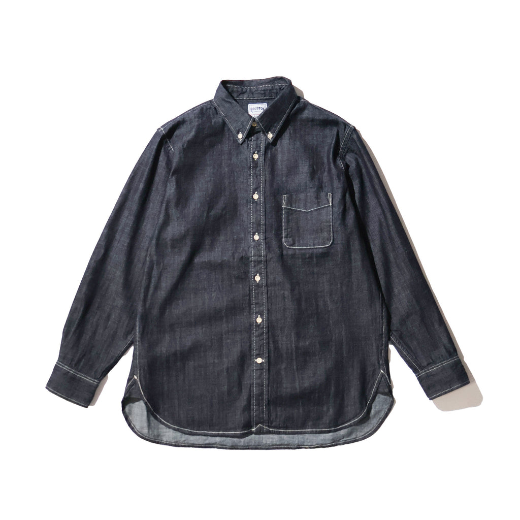 HOUSTON / 41256 DENIM BD SHIRTS USA COTTON ONE WASH