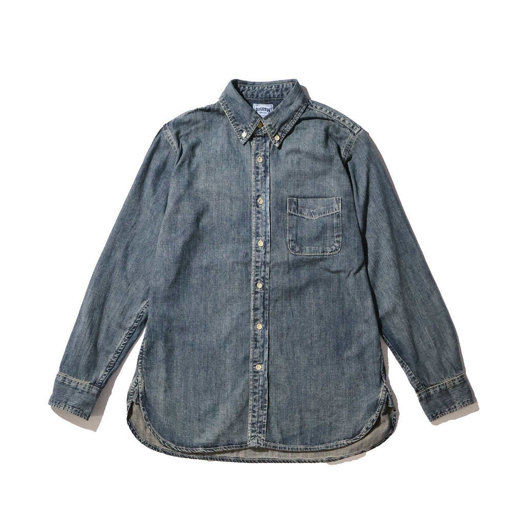 HOUSTON / 41256 DENIM BD SHIRTS USA COTTON VINTAGE WASH