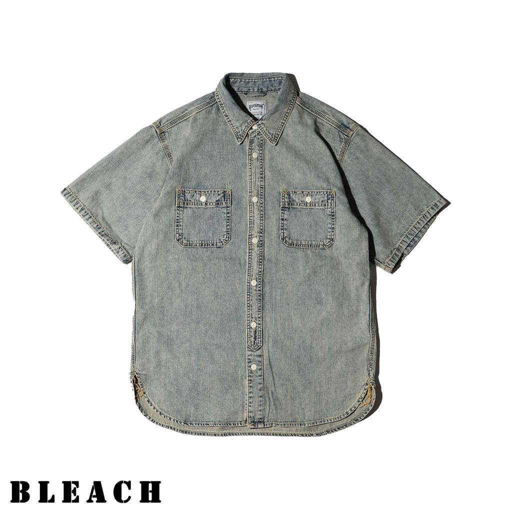 HOUSTON / 41341 US COTTON DENIM S/S WORK SHIRT - TRUTH