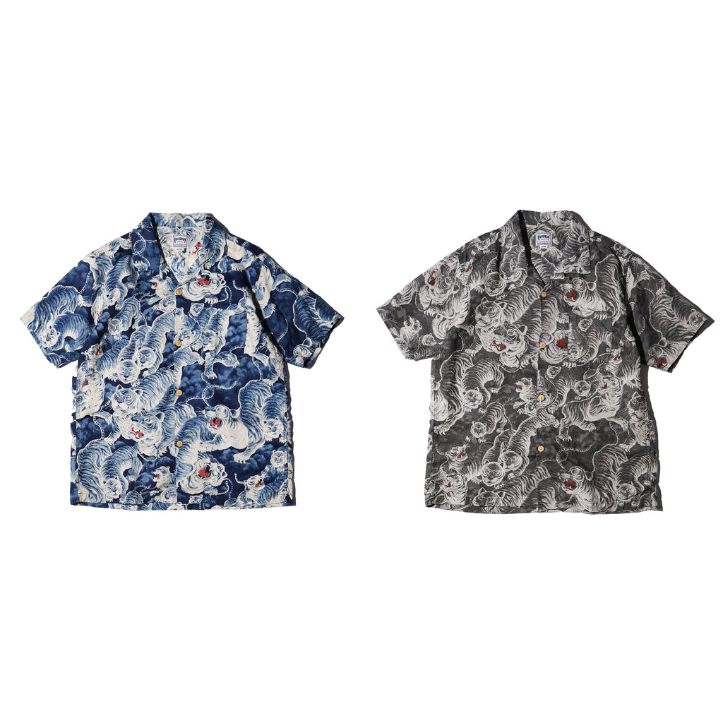 HOUSTON / 41356 SPECIAL DYED LINEN ALOHA SHIRT (百虎) MADE IN JAPAN - TRUTH