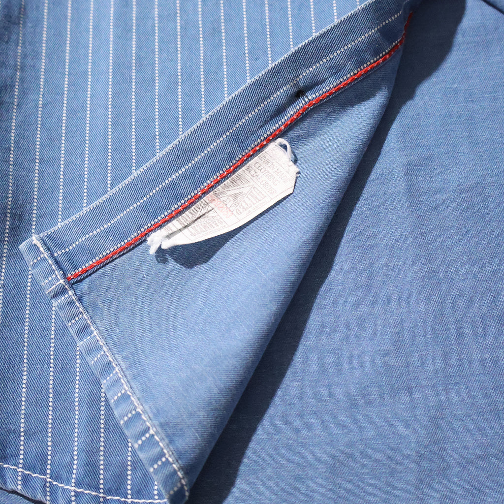 HOUSTON / 41260 INDIGO WABASH 40's WORK SHIRT VINTAGE WASH