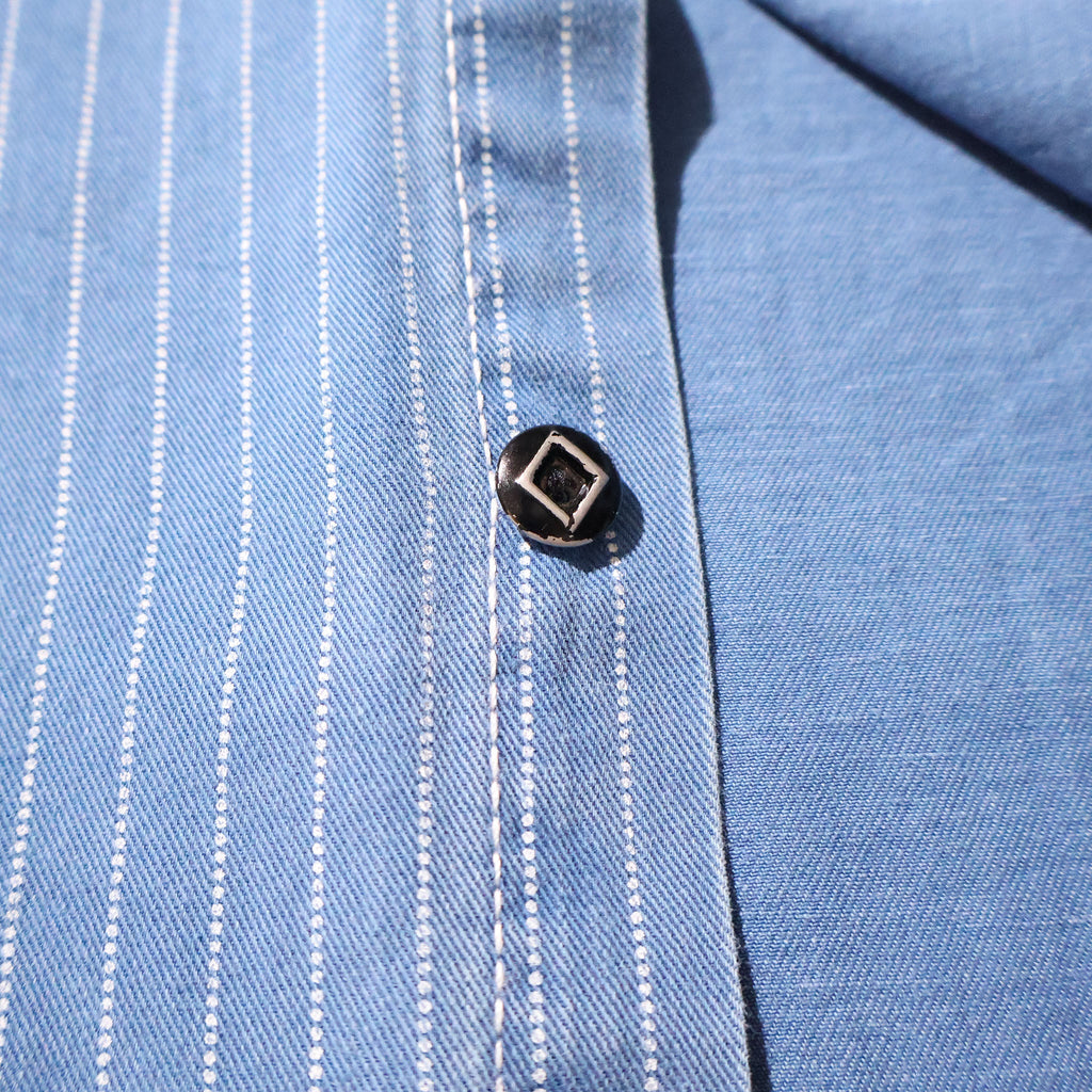 HOUSTON / 41260 INDIGO WABASH 40's WORK SHIRT VINTAGE WASH