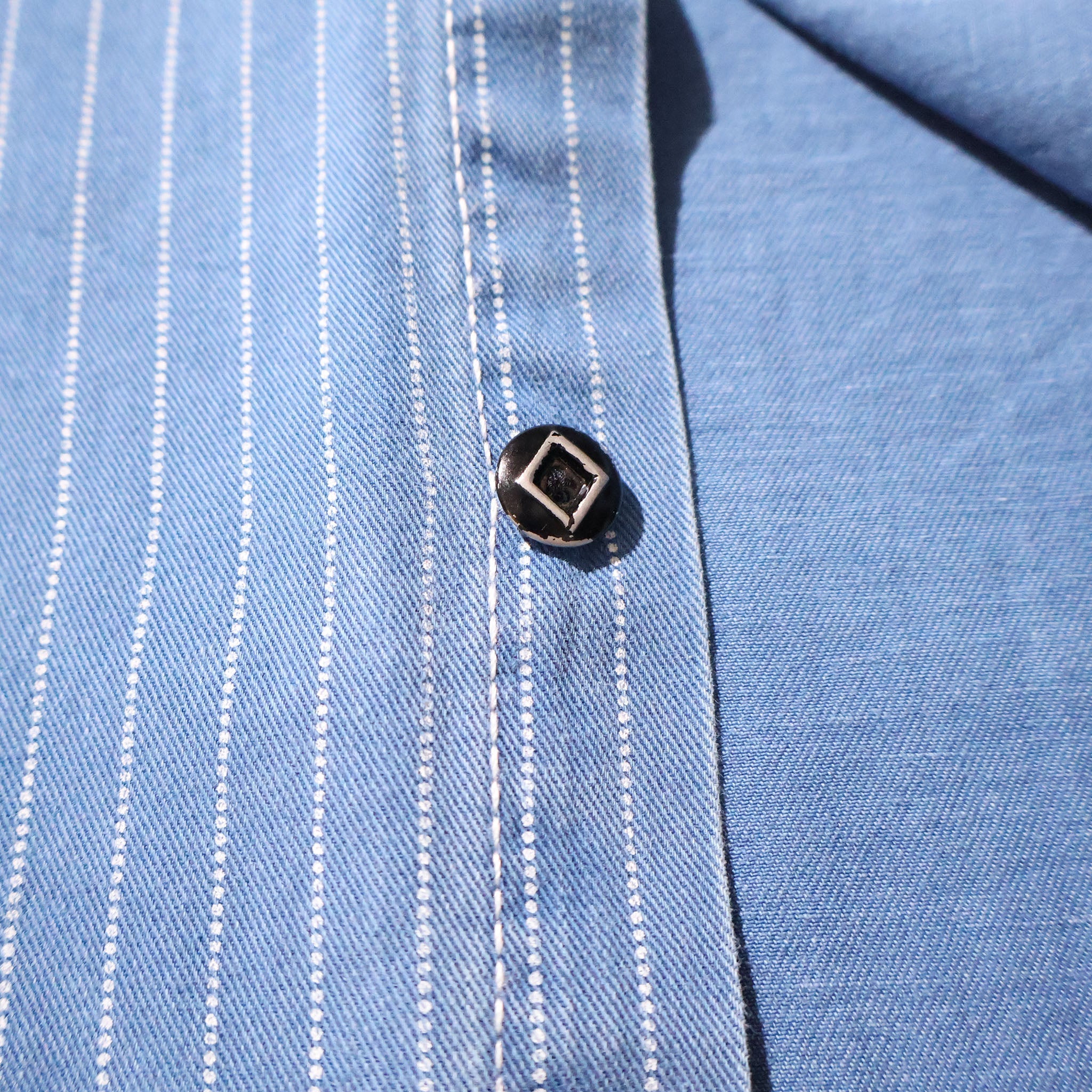 HOUSTON / 41260 INDIGO WABASH 40's WORK SHIRT VINTAGE WASH