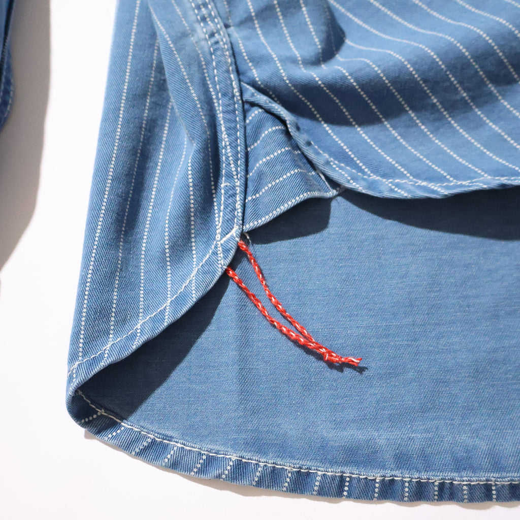 HOUSTON / 41260 INDIGO WABASH 40's WORK SHIRT VINTAGE WASH