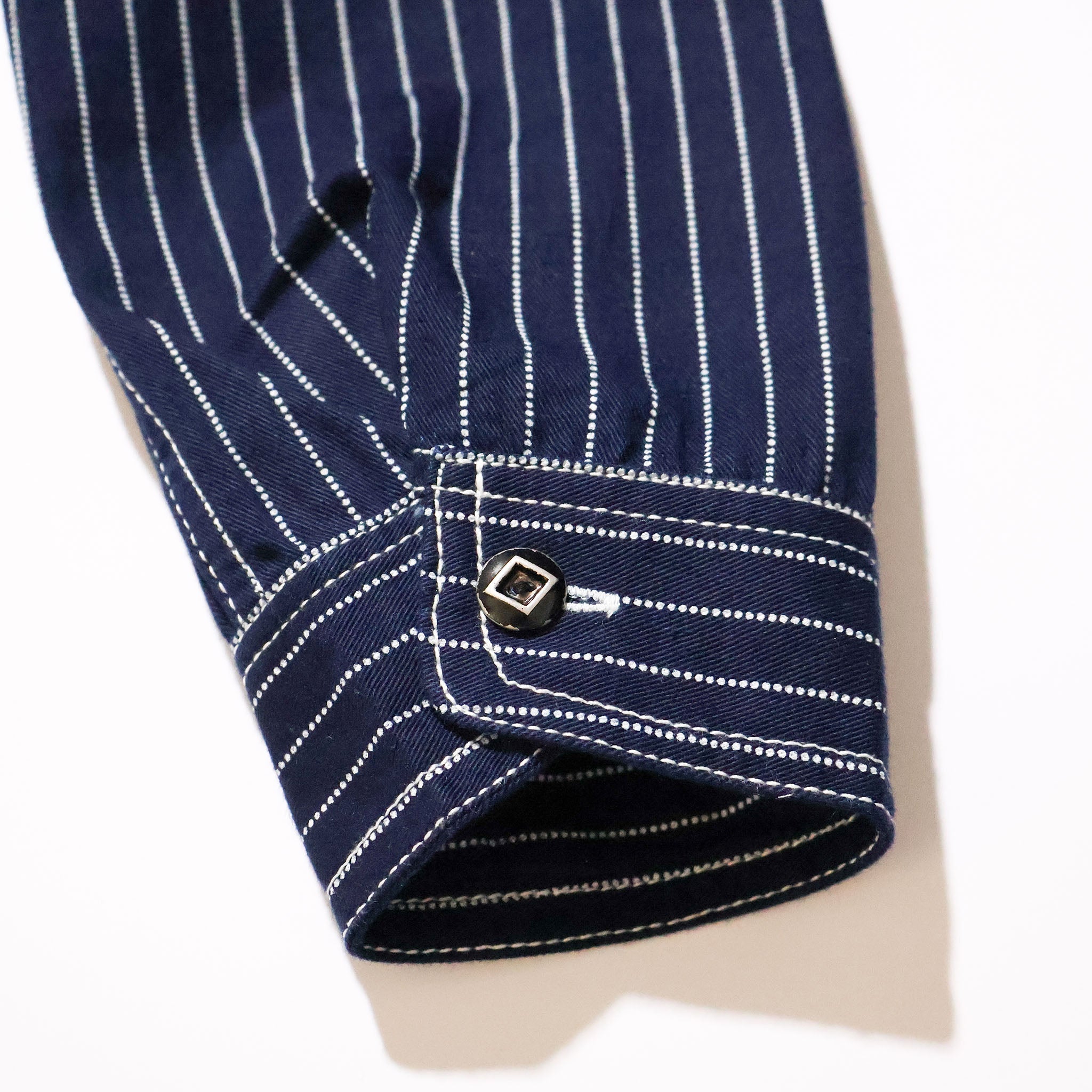 HOUSTON / 41260 INDIGO WABASH 40's WORK SHIRT ONE WASH