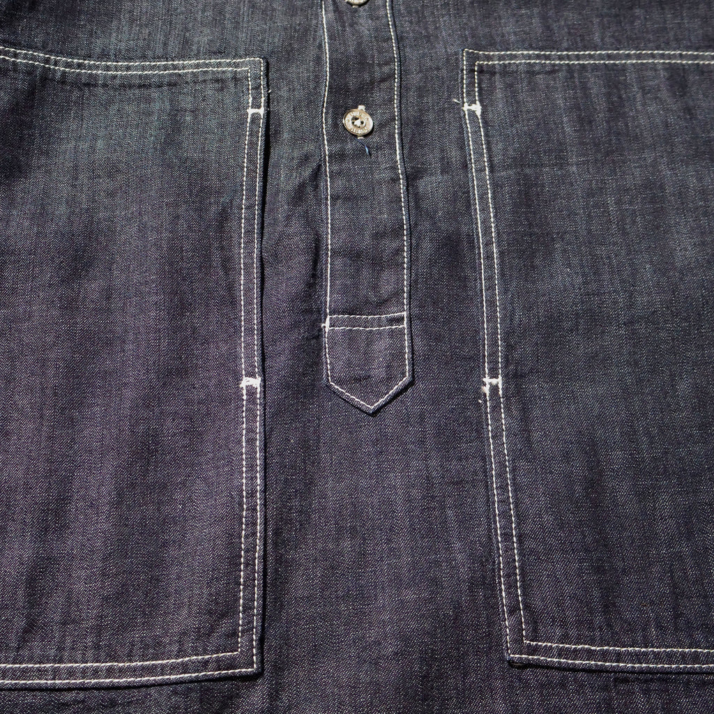 HOUSTON / 40696  DENIM PULLOVER SHIRT USA COTTON