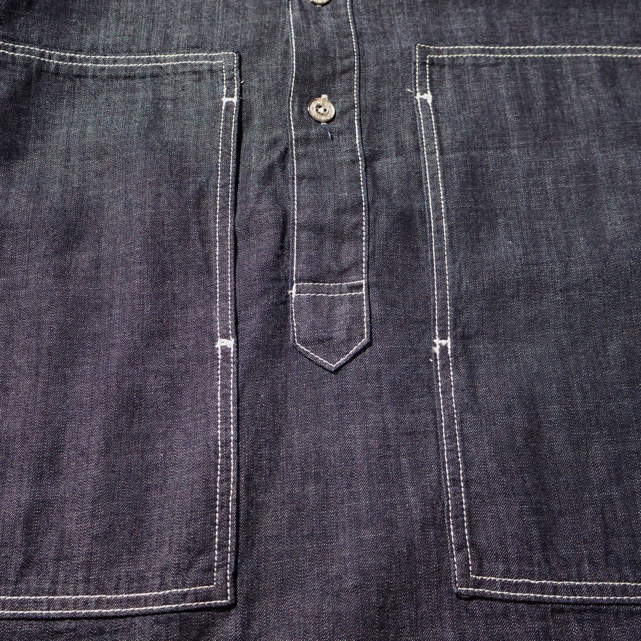 HOUSTON / 40696  DENIM PULLOVER SHIRT USA COTTON