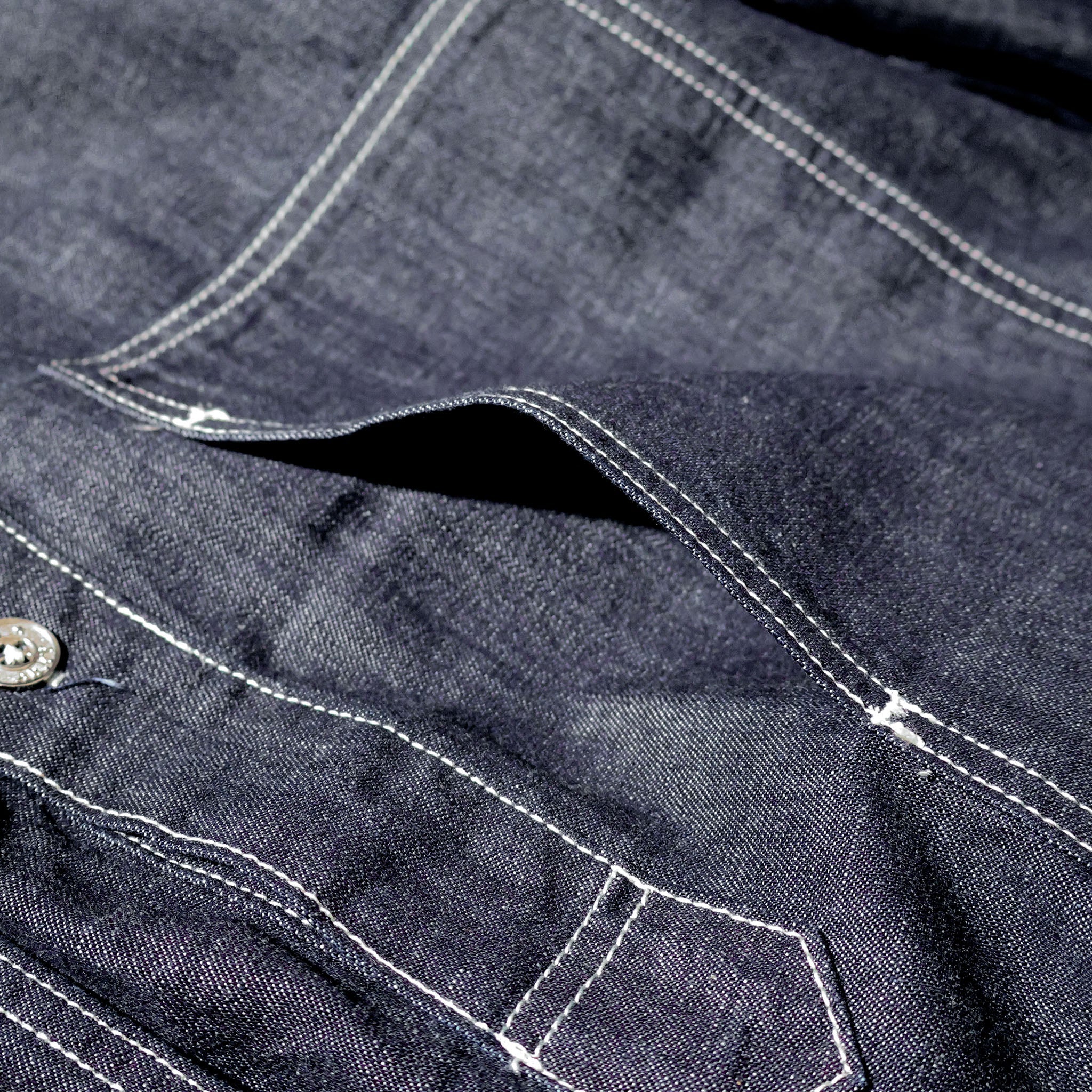 HOUSTON / 40696  DENIM PULLOVER SHIRT USA COTTON