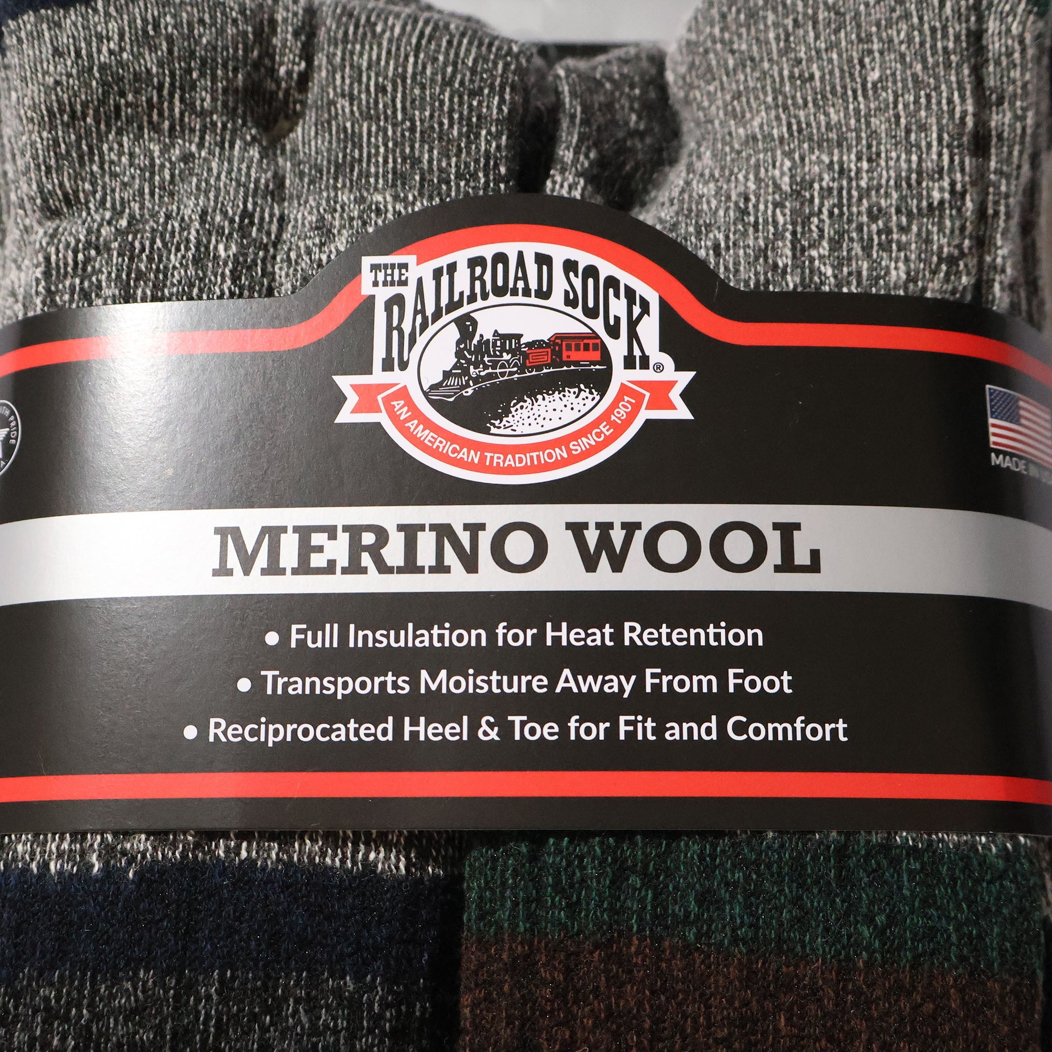 RAILROAD SOCK / MEN'S 6PACK MERINO WOOL CREW BOOT SOCKS