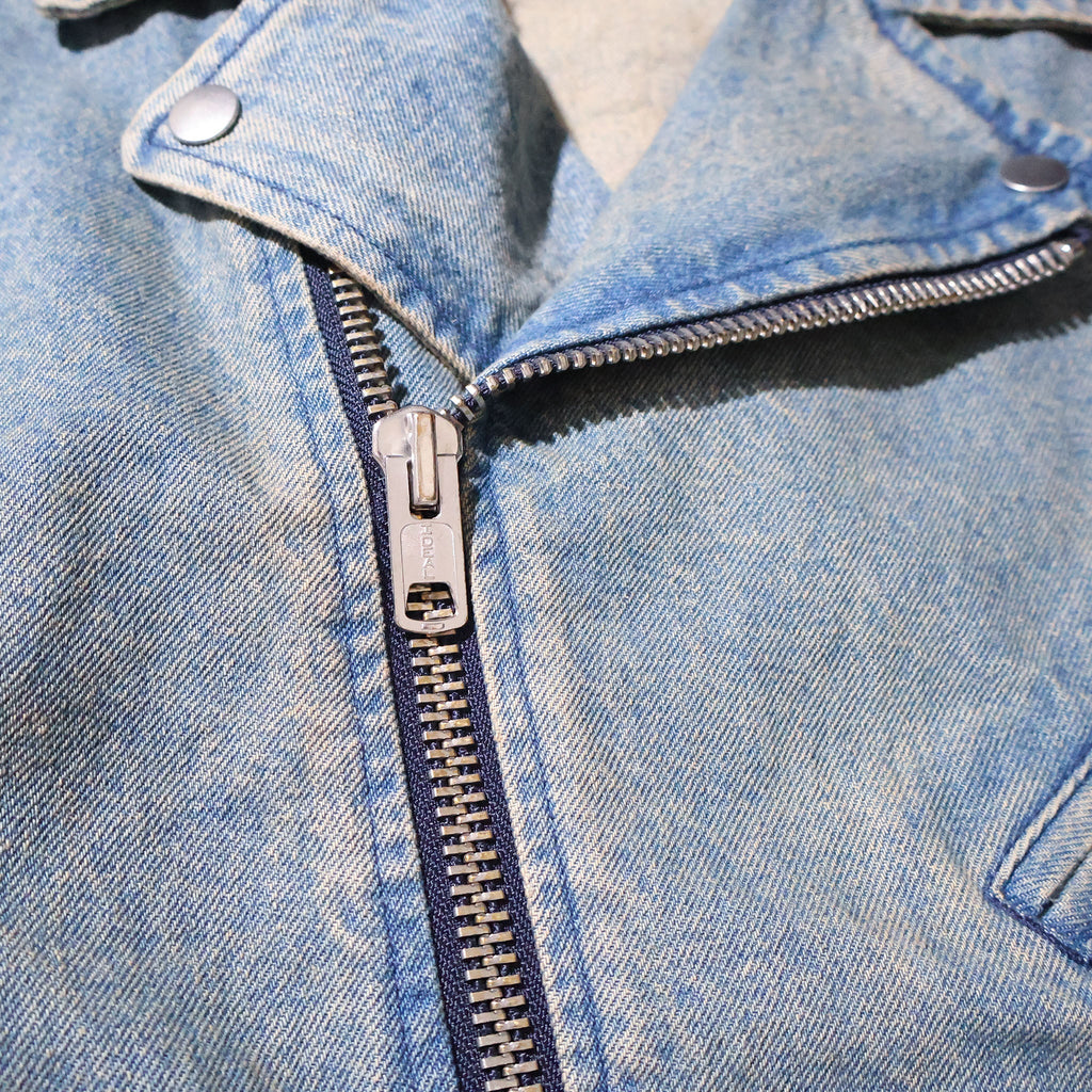 HOUSTON / 51562 DENIM DOUBLE RIDERS JACKET VINTAGE WASH
