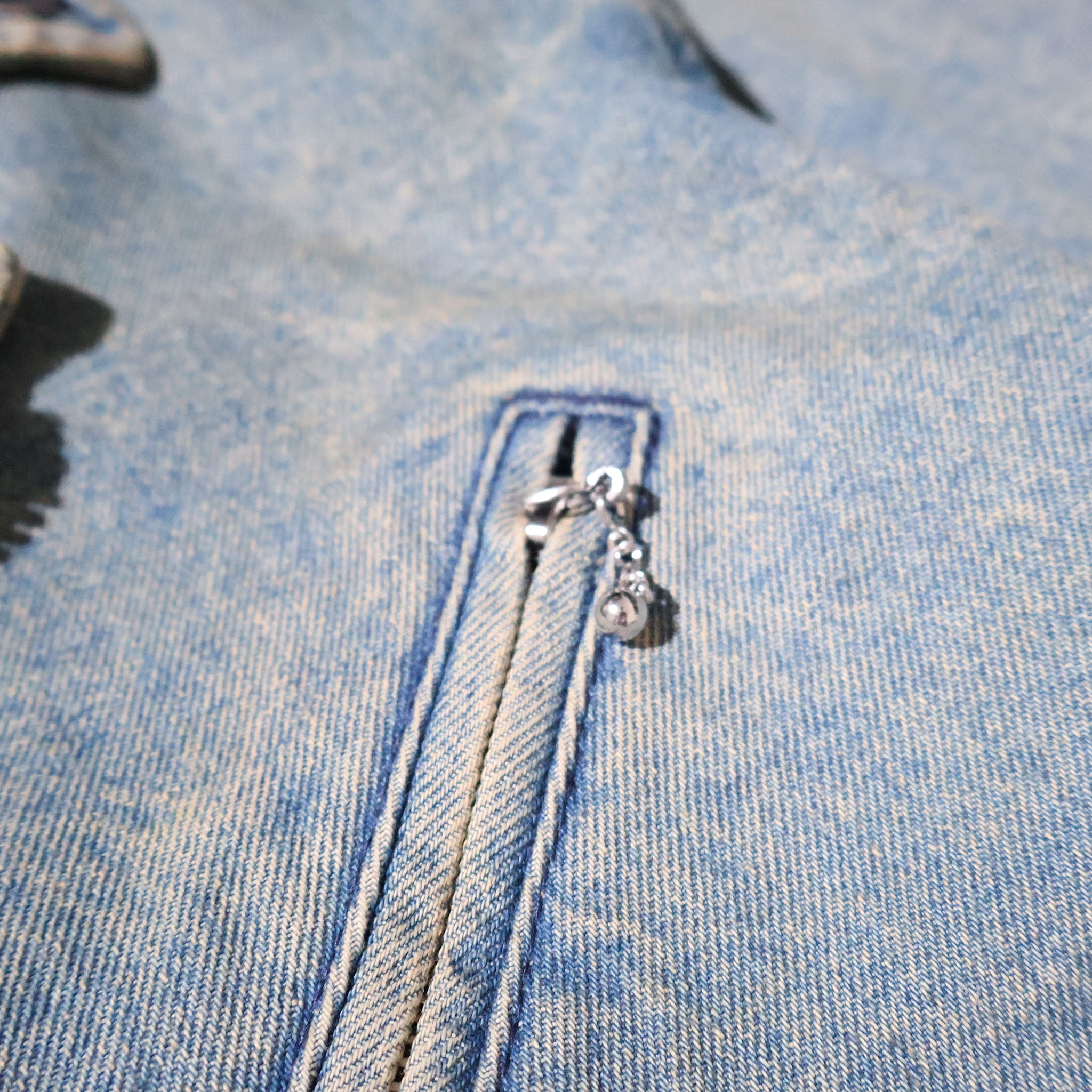 HOUSTON / 51562 DENIM DOUBLE RIDERS JACKET VINTAGE WASH
