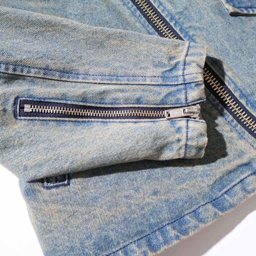 HOUSTON / 51562 DENIM DOUBLE RIDERS JACKET VINTAGE WASH