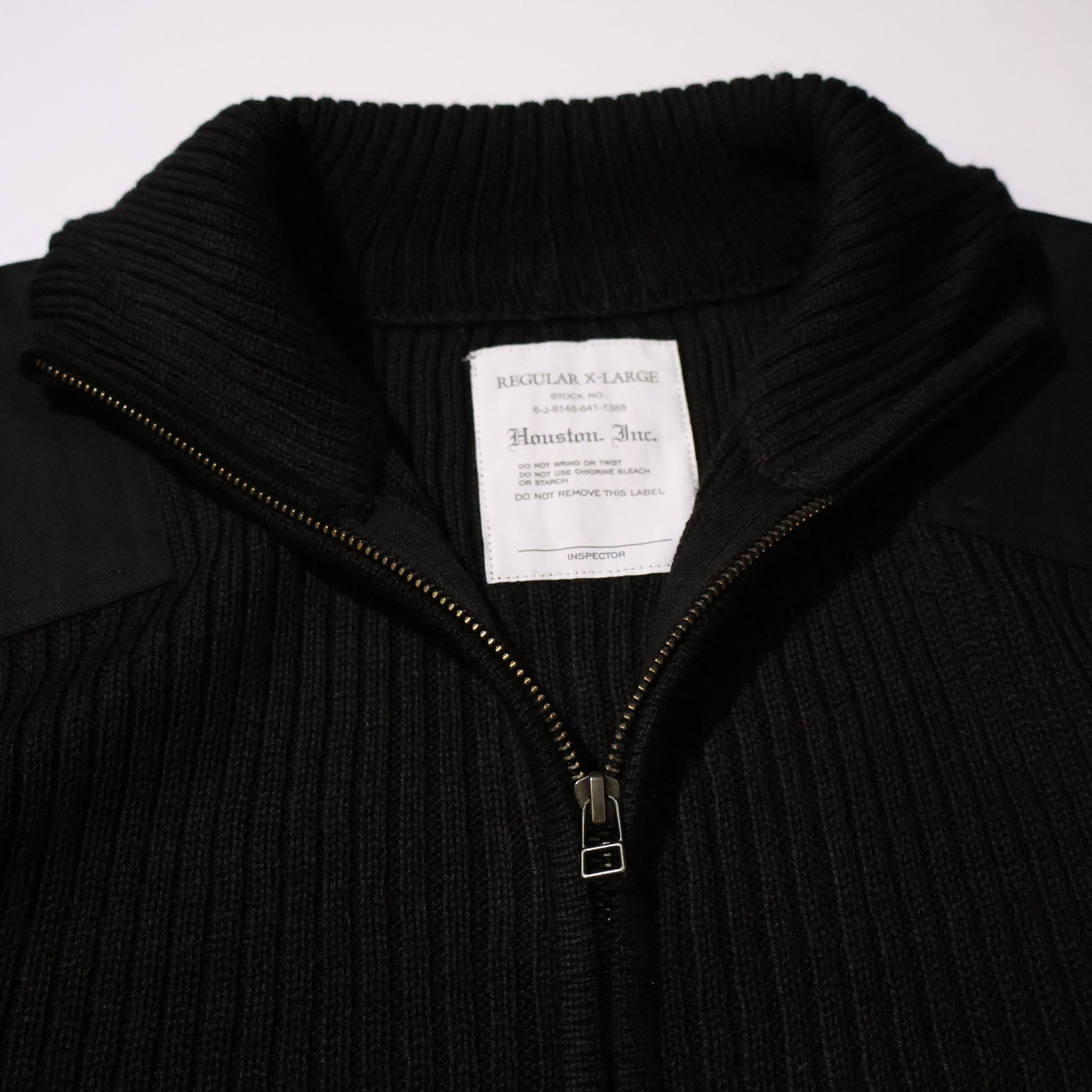 HOUSTON / 2510 COMMAND ZIP SWEATER BLACK