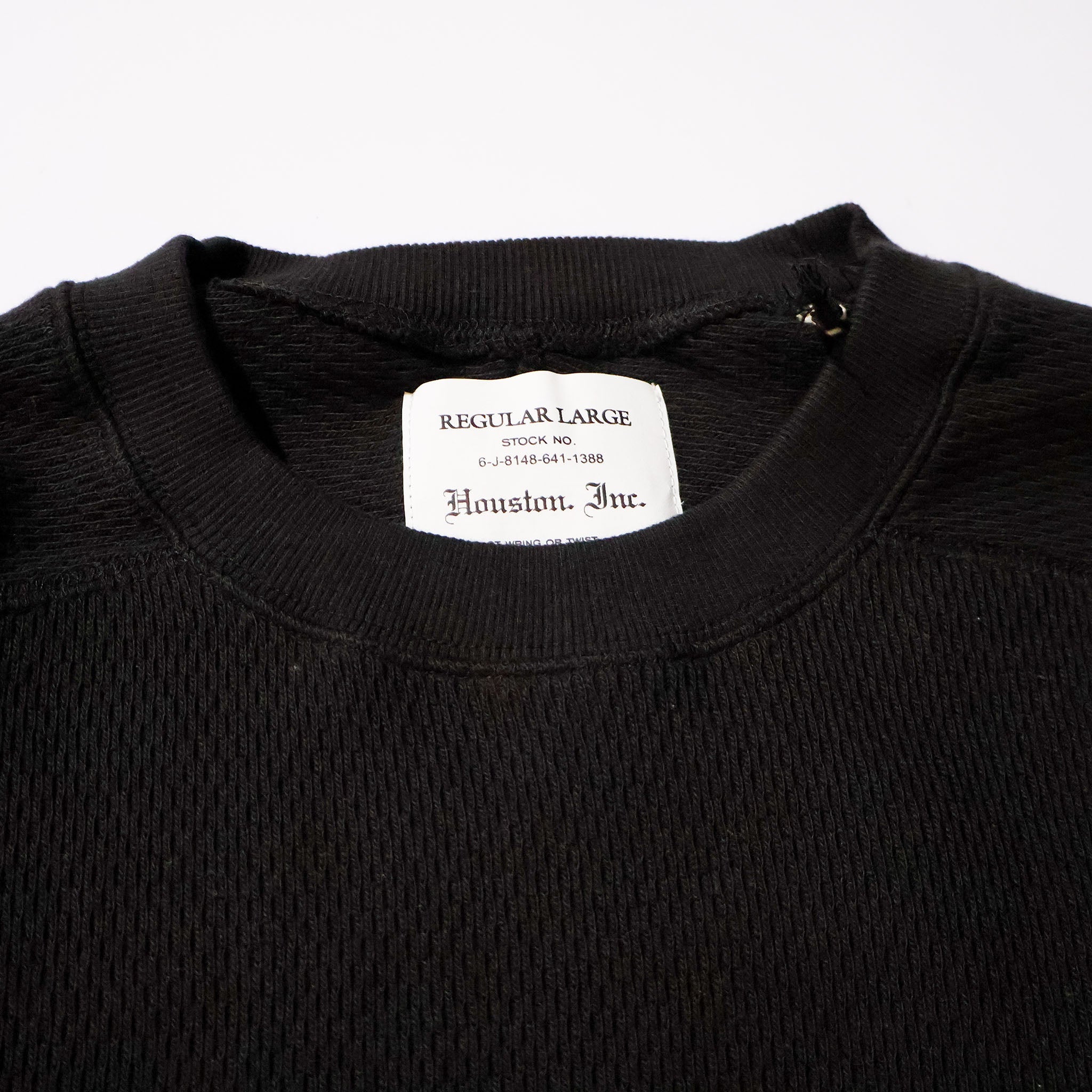 HOUSTON / 20971 HEAVY THERMAL C/N L/S TEE BLACK