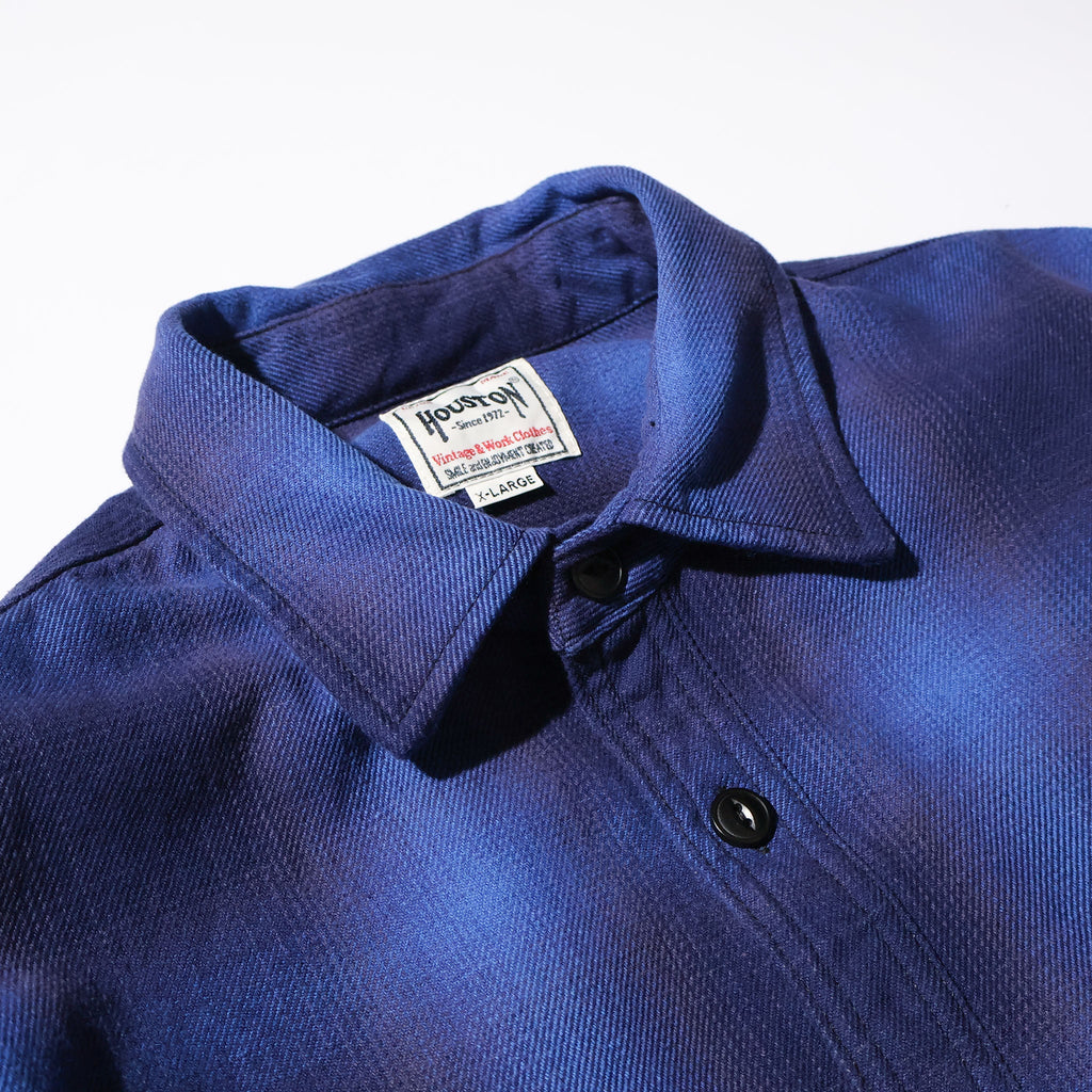 HOUSTON / 41252 OMBRE CHECK VIYELLA SHIRT BLUE