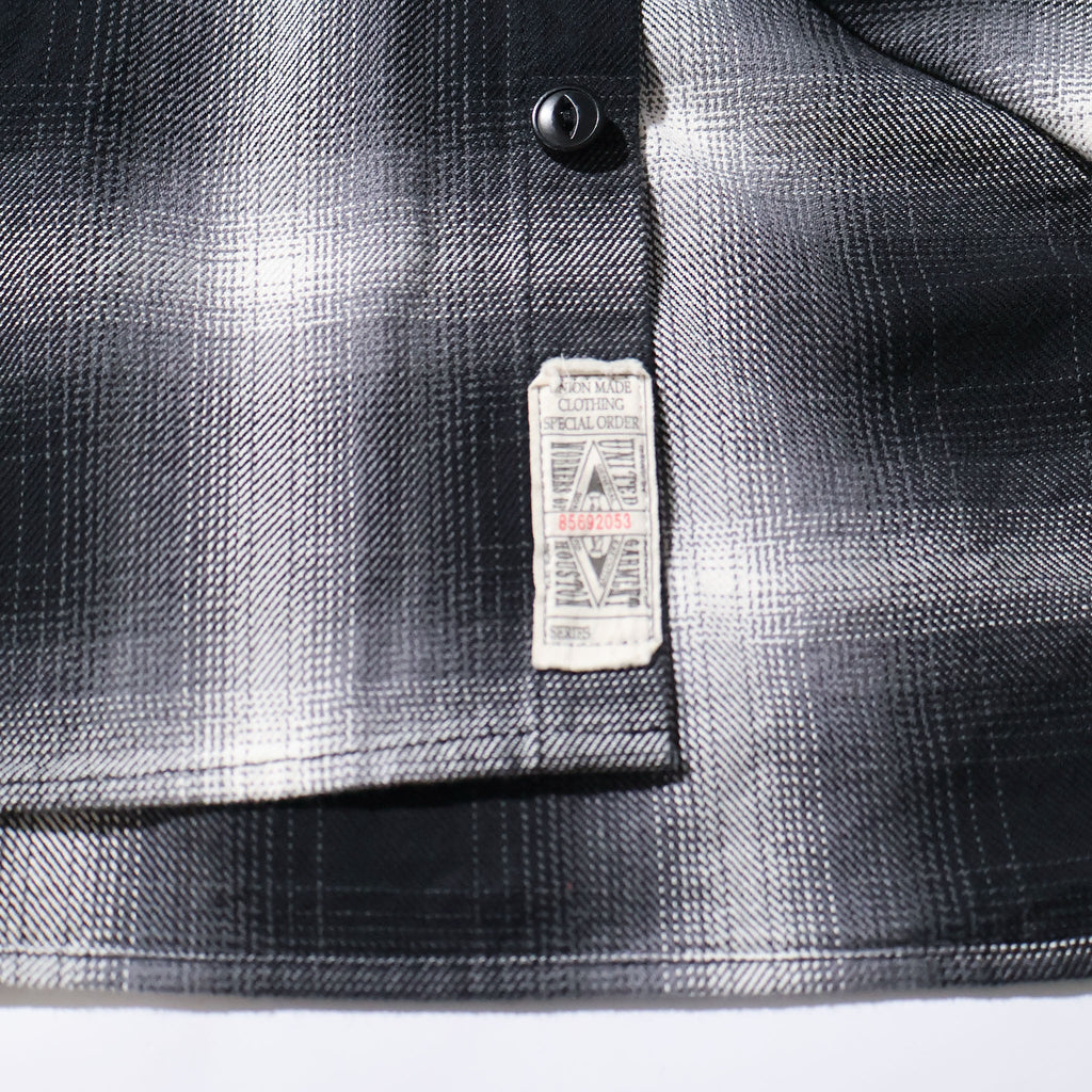 HOUSTON / 41252 OMBRE CHECK VIYELLA SHIRT BLACK