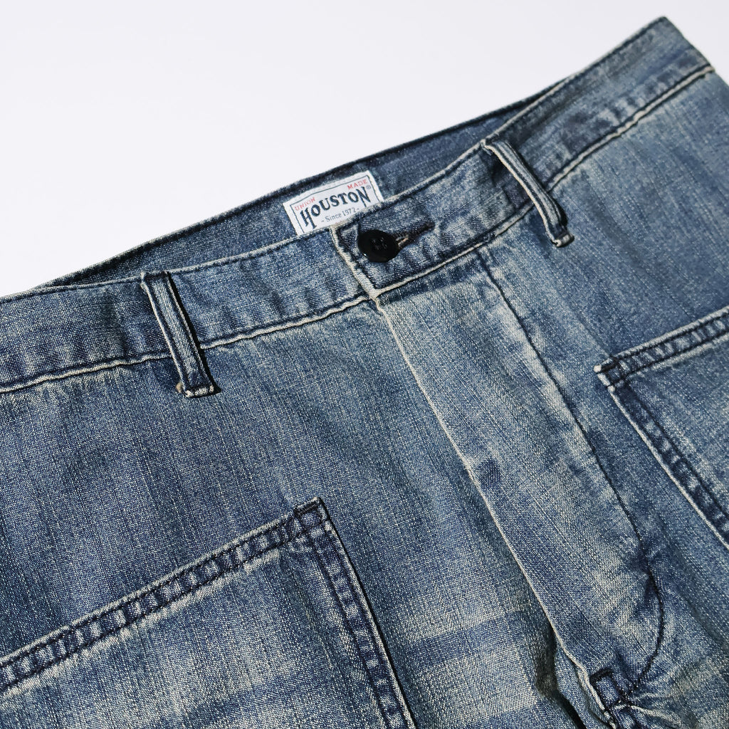 HOUSTON / 10079 USN DENIM SAILOR PANTS USA COTTON VINTAGE WASH