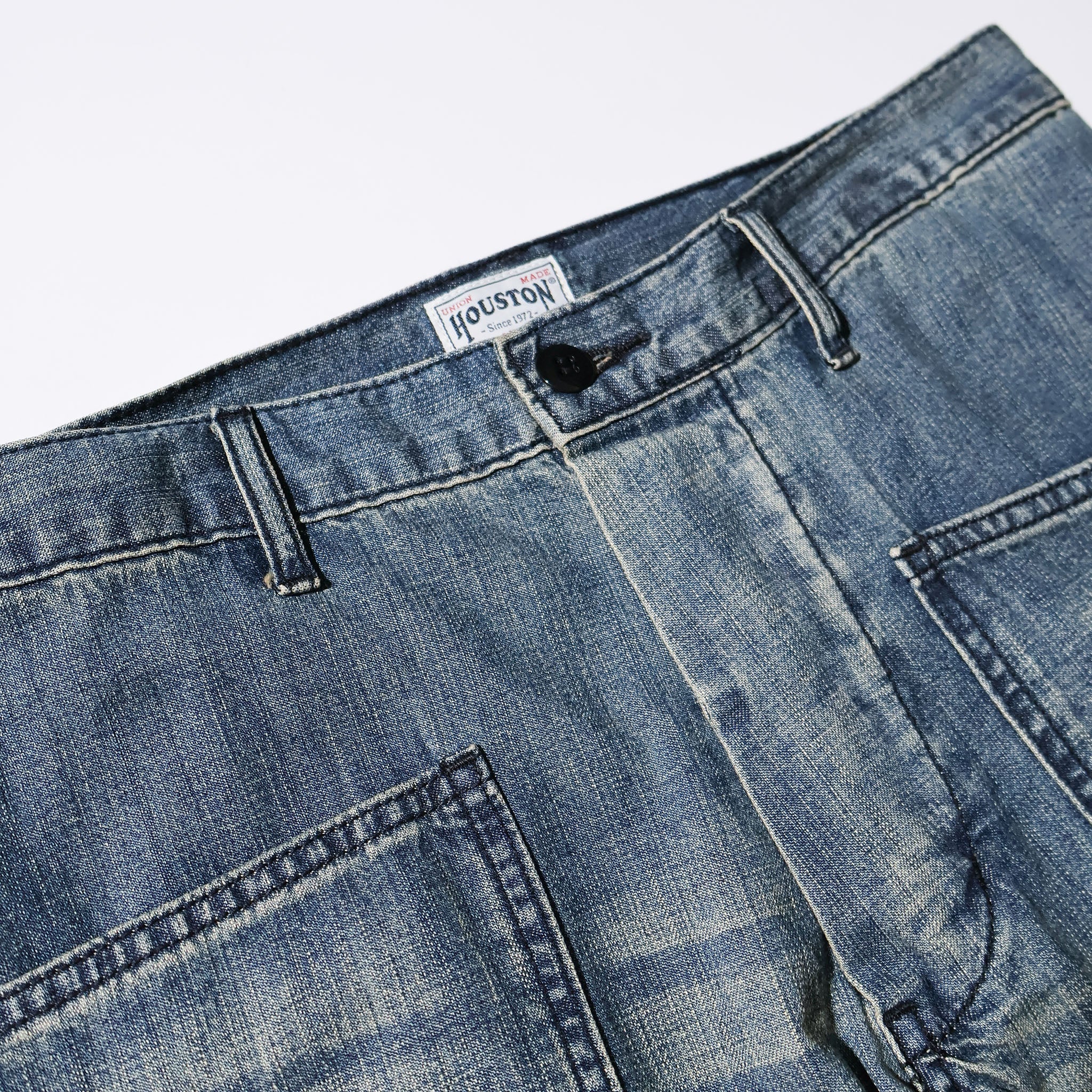 HOUSTON / 10079 USN DENIM SAILOR PANTS USA COTTON VINTAGE WASH