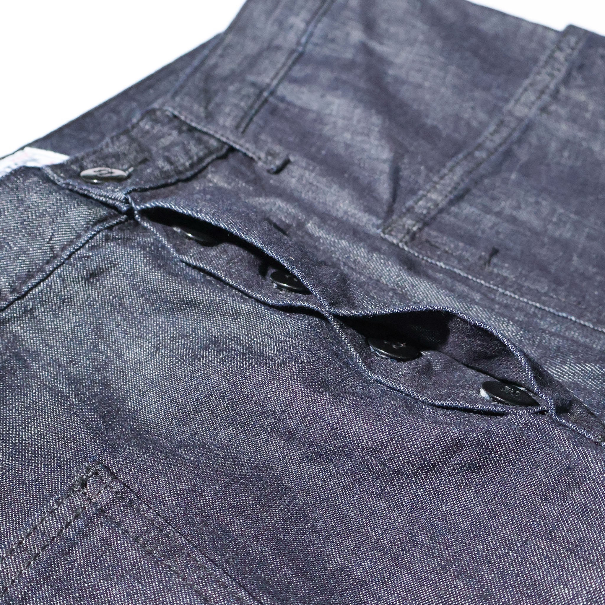 HOUSTON / 10079 USN DENIM SAILOR PANTS USA COTTON ONE WASH