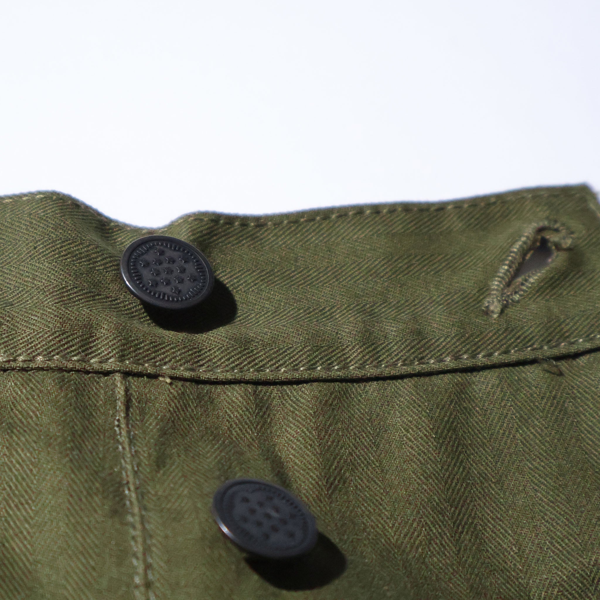 HOUSTON / 10158 U.S.ARMY HBT UTILITY TROUSERS (TAPERD) OLIVE