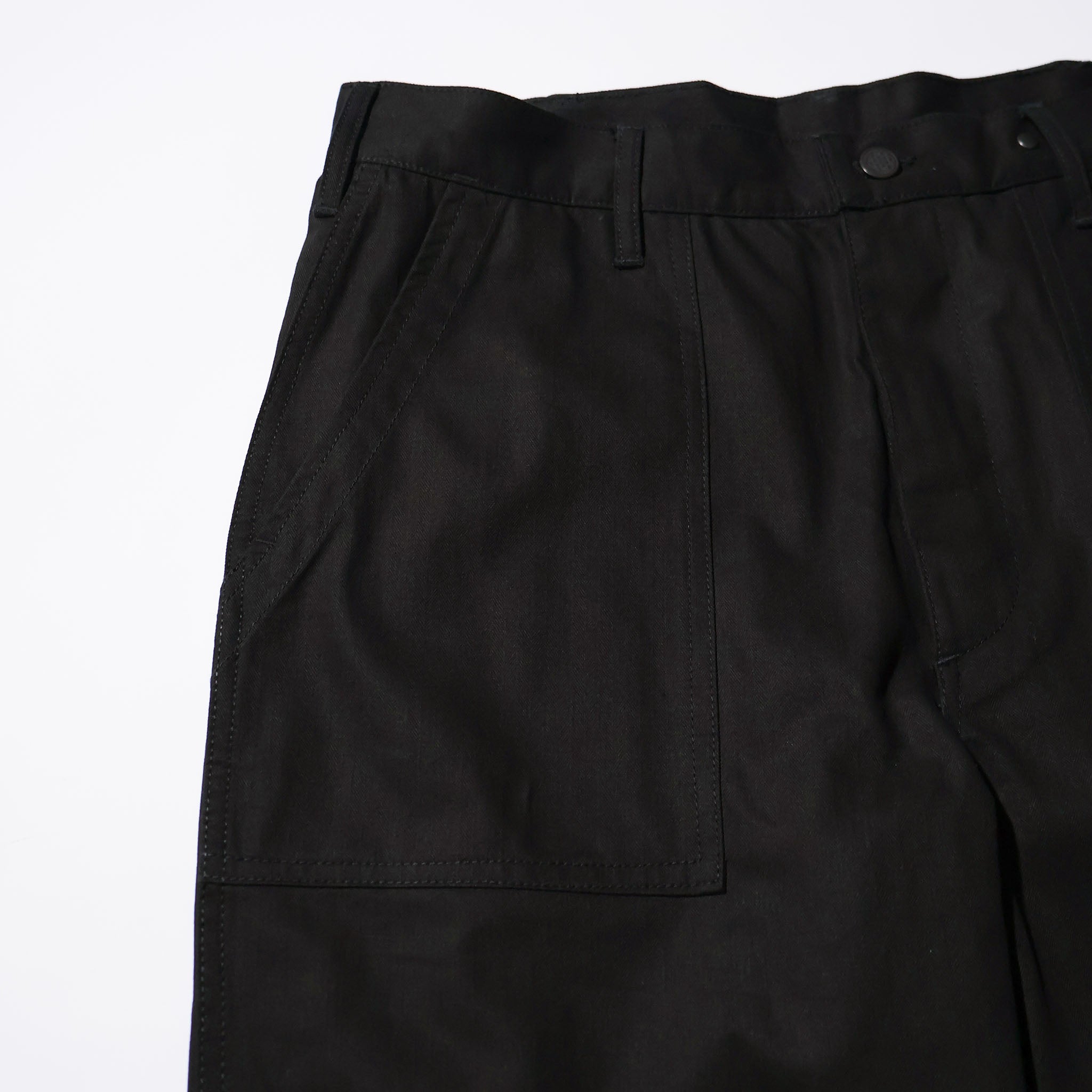 HOUSTON / 10158 U.S.ARMY HBT UTILITY TROUSERS (TAPERD) BLACK