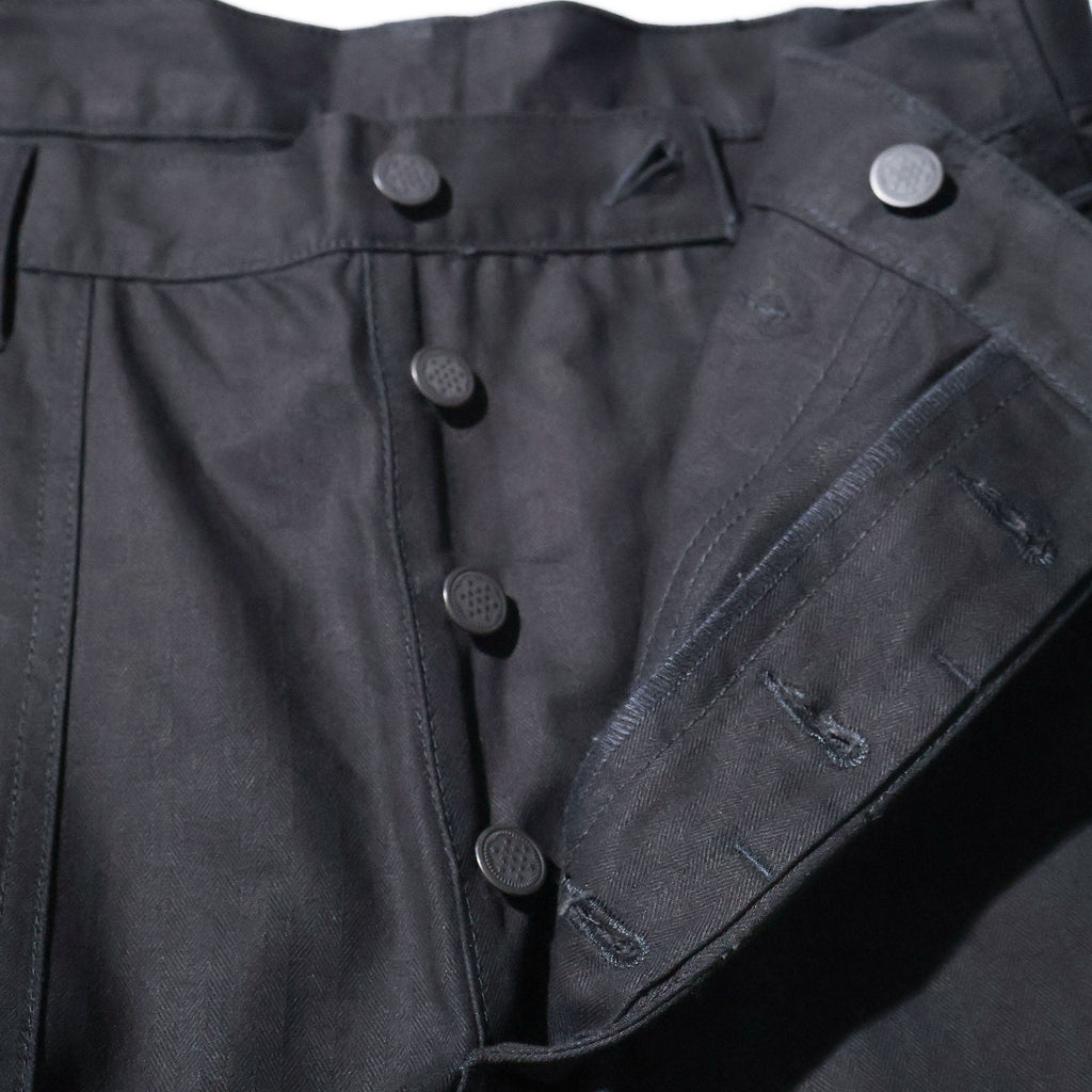 HOUSTON / 10158 U.S.ARMY HBT UTILITY TROUSERS (TAPERD) BLACK