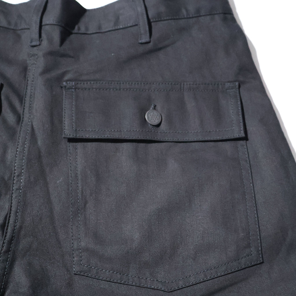 HOUSTON / 10158 U.S.ARMY HBT UTILITY TROUSERS (TAPERD) BLACK