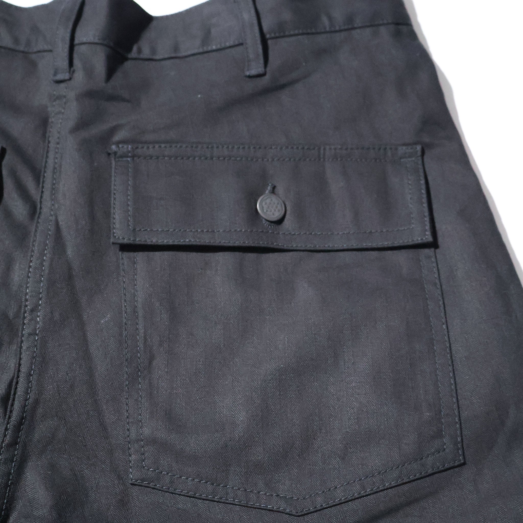 HOUSTON / 10158 U.S.ARMY HBT UTILITY TROUSERS (TAPERD) BLACK