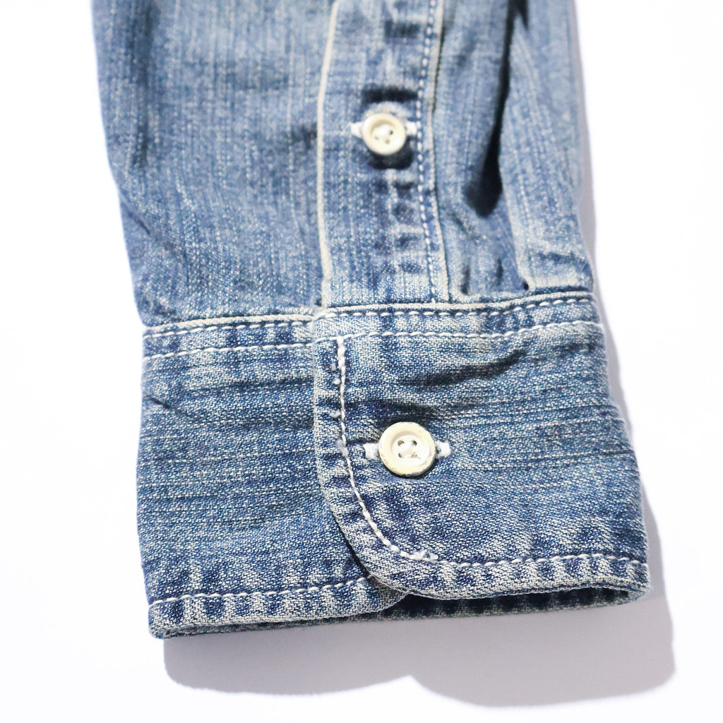 HOUSTON / 41256 DENIM BD SHIRTS USA COTTON VINTAGE WASH