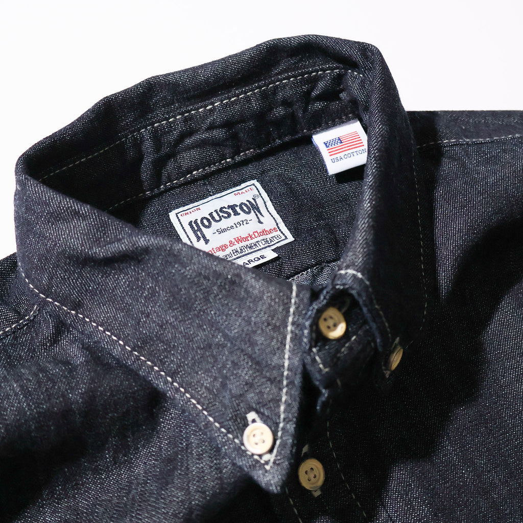 HOUSTON / 41256 DENIM BD SHIRTS USA COTTON ONE WASH