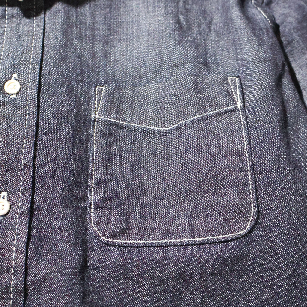 HOUSTON / 41256 DENIM BD SHIRTS USA COTTON ONE WASH