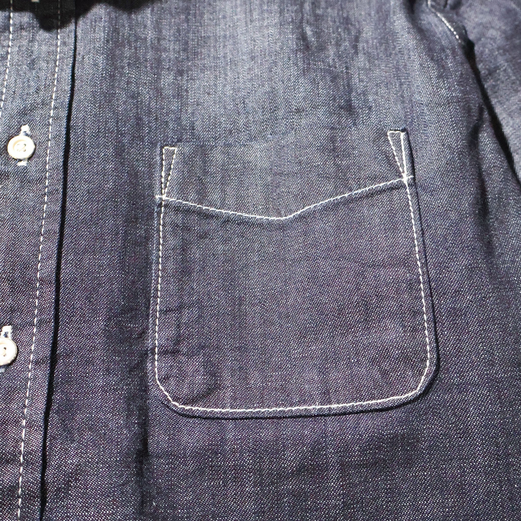 HOUSTON / 41256 DENIM BD SHIRTS USA COTTON ONE WASH