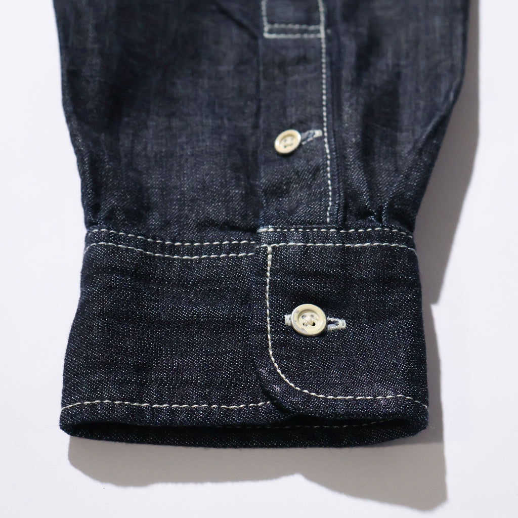 HOUSTON / 41256 DENIM BD SHIRTS USA COTTON ONE WASH