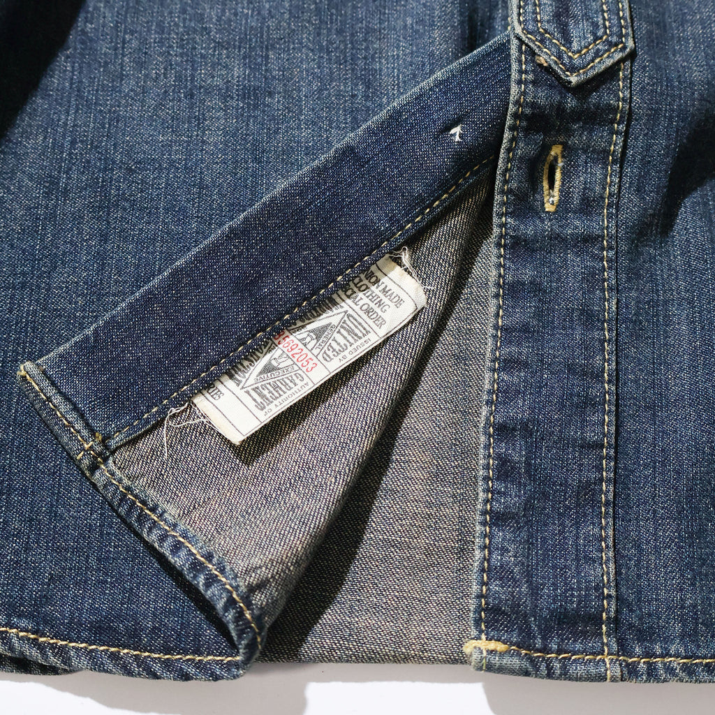 HOUSTON / 40511 DENIM WORK SHIRT USA COTTON VINTAGE WASH
