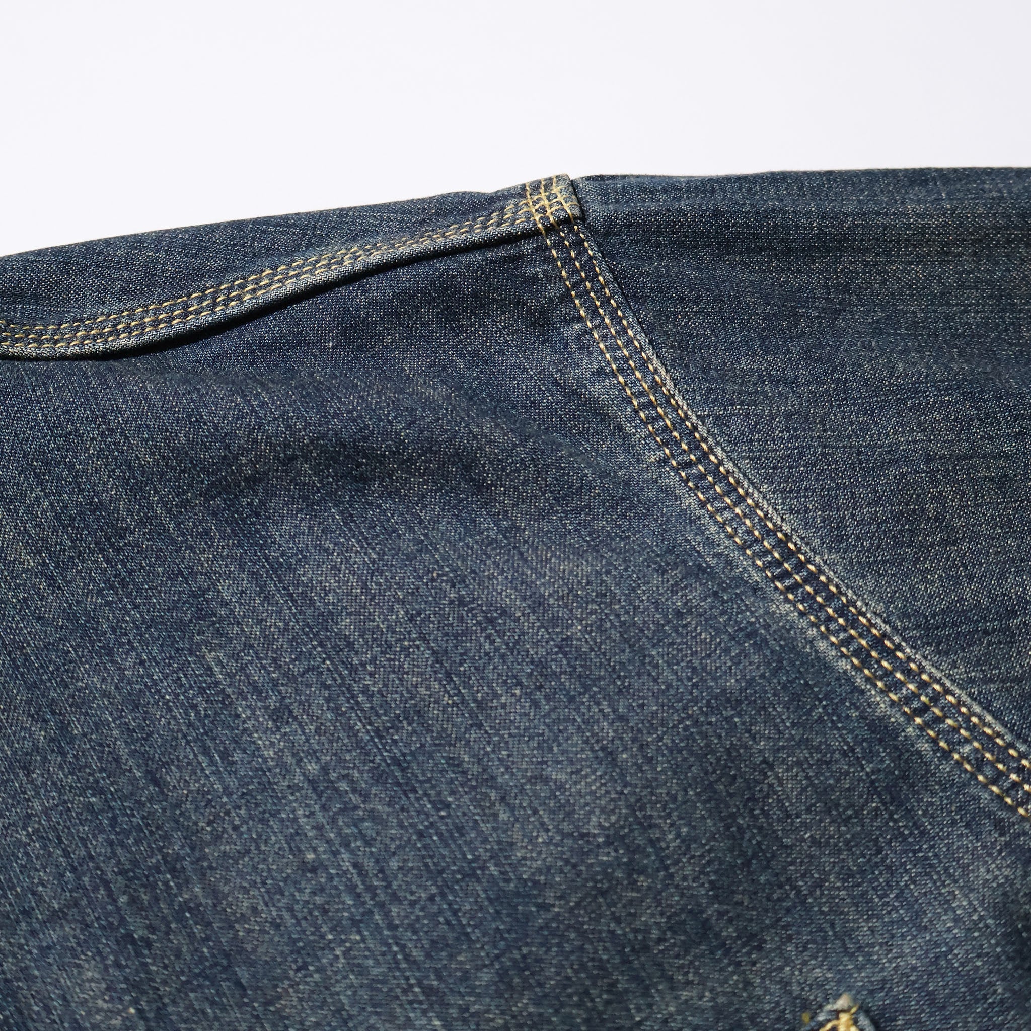 HOUSTON / 40511 DENIM WORK SHIRT USA COTTON VINTAGE WASH