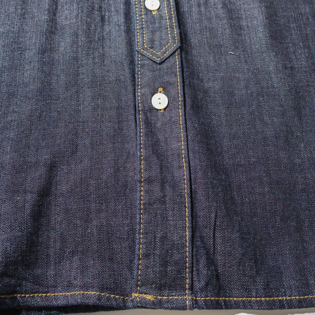 HOUSTON / 40511 DENIM WORK SHIRT USA COTTON ONE WASH