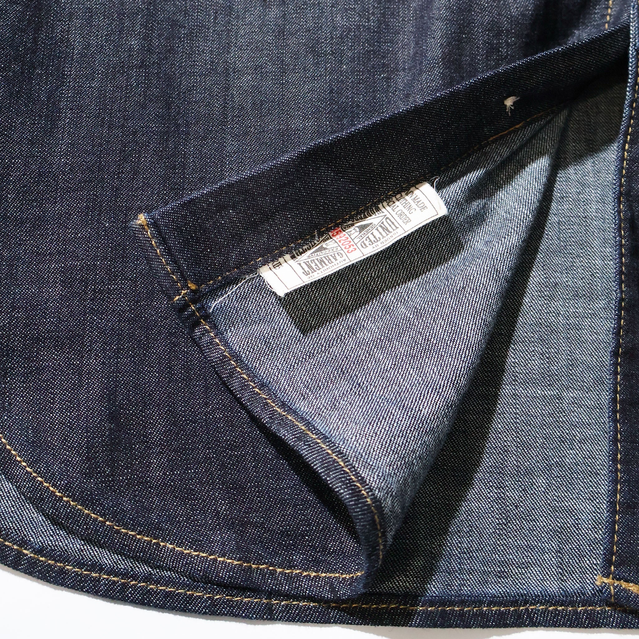 HOUSTON / 40511 DENIM WORK SHIRT USA COTTON ONE WASH