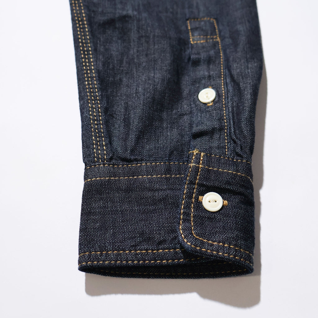 HOUSTON / 40511 DENIM WORK SHIRT USA COTTON ONE WASH